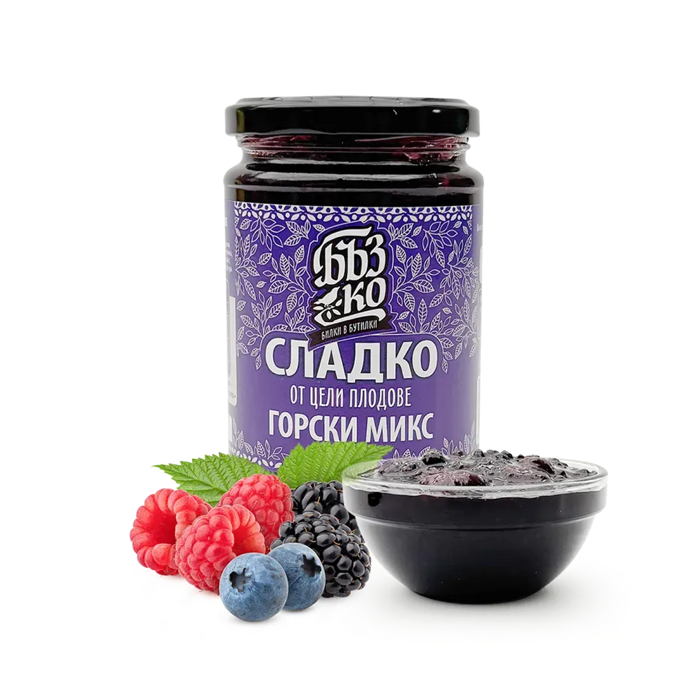 Сладко от цели горски плодове, 380 г