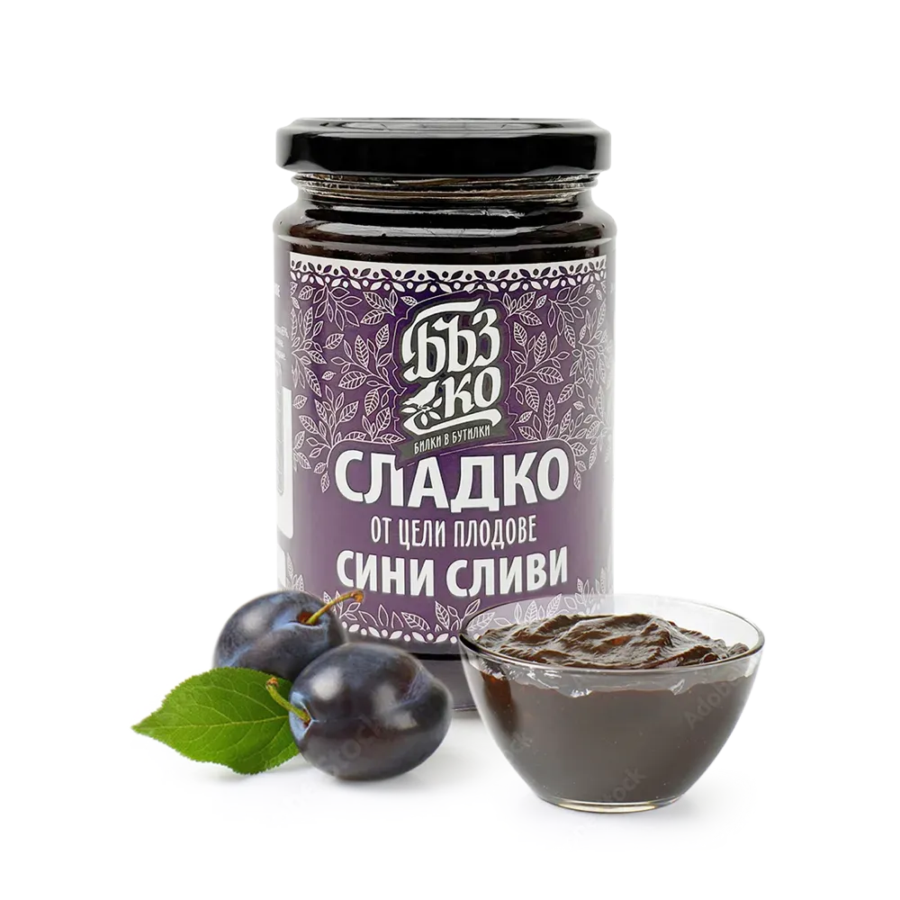 Whole prunes jam, 380 g