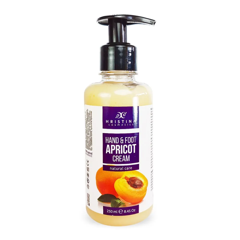 Hand and foot cream with apricot oil, 250 ml