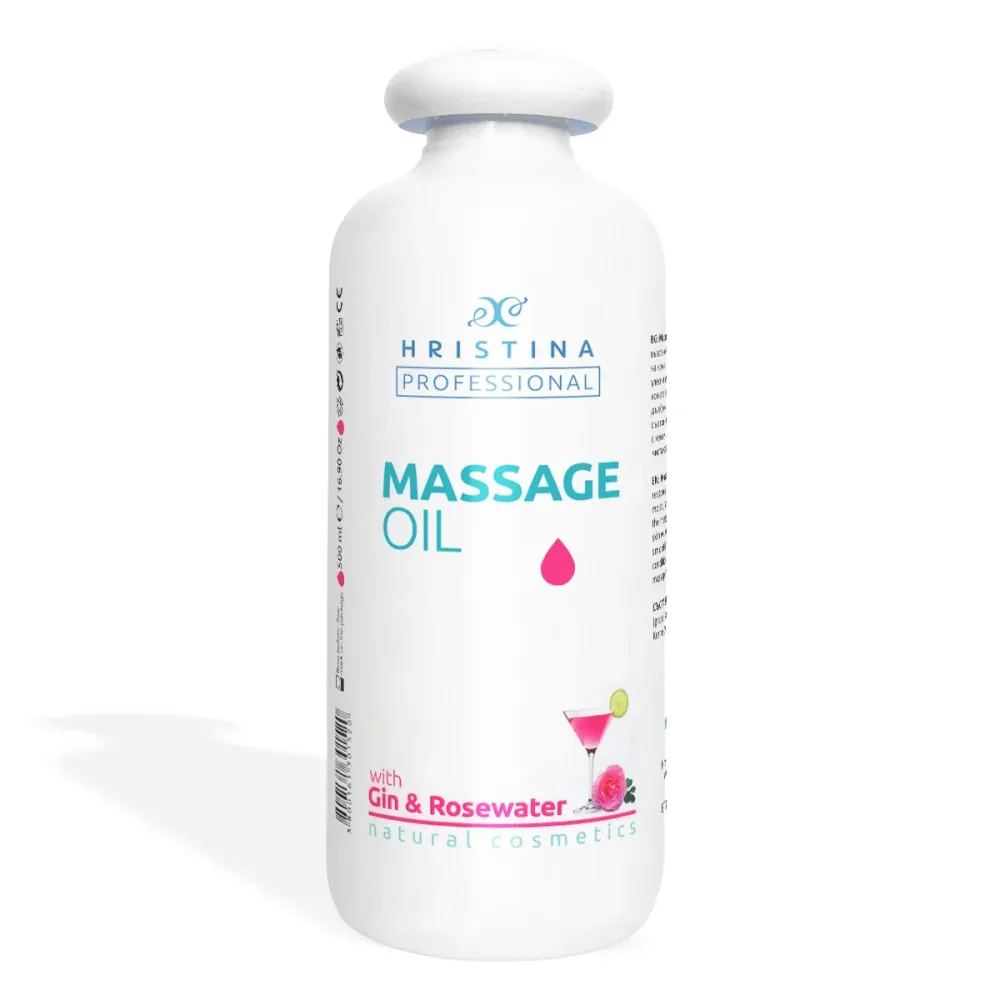 Gin and rose massage oil, 500 ml