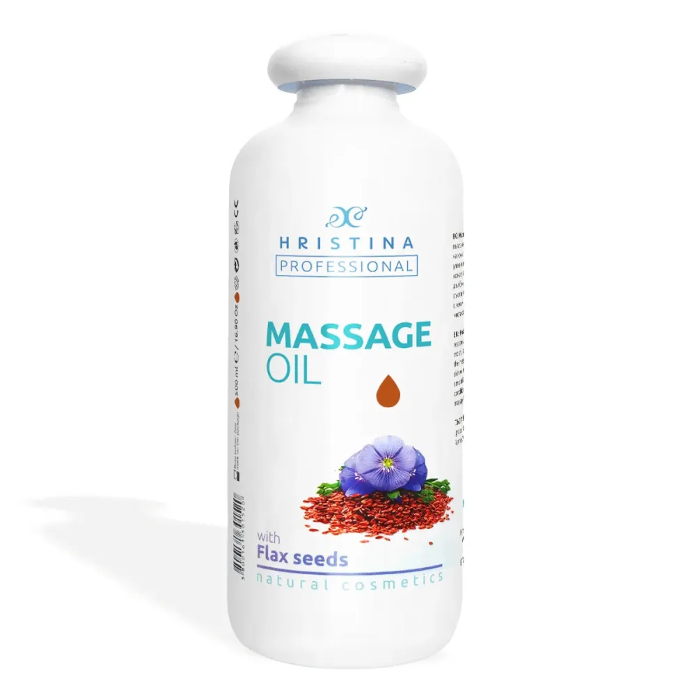 Massage oil with flaxseed, 500 ml