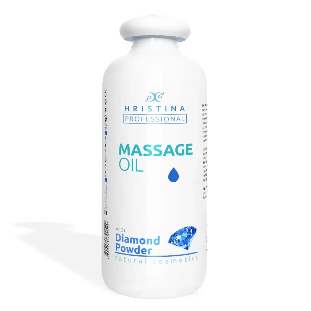 Massage oil for body with diamond powder, 500 ml