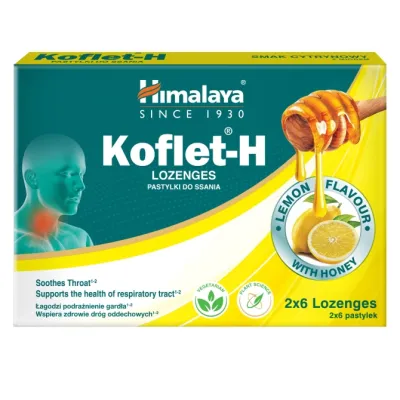 Кофлет с пчелен мед, бонбони за гърло с вкус на Лимон, 12 бонб