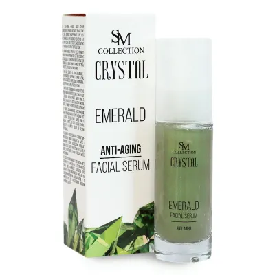 Face serum with powder from emerald, 30 ml
