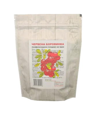 Червена боровинка на прах, сушена - лиофилизирана 100 гр.